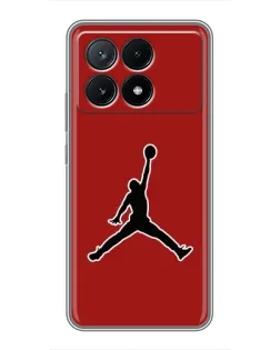 Чехол для Xiaomi POCO X6 Pro (5G) с картинкой «Jordan Red Back»