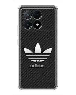 Чехол для Xiaomi POCO X6 Pro (5G) с картинкой «Adidas Карбоновая текстура»