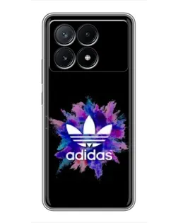 Чехол для Xiaomi POCO X6 Pro (5G) с картинкой «Взрыв красок Adidas»