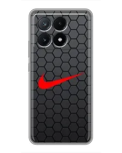 Чохол для Xiaomi POCO X6 Pro (5G) з картинкою «Nike — карбонова сітка» Чохол для Xiaomi POCO X6 Pro (5G) з картинкою «Nike — карбонова сітка»