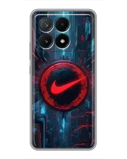 Чехол для Xiaomi POCO X6 Pro (5G) с картинкой «Техногенный стиль Nike»