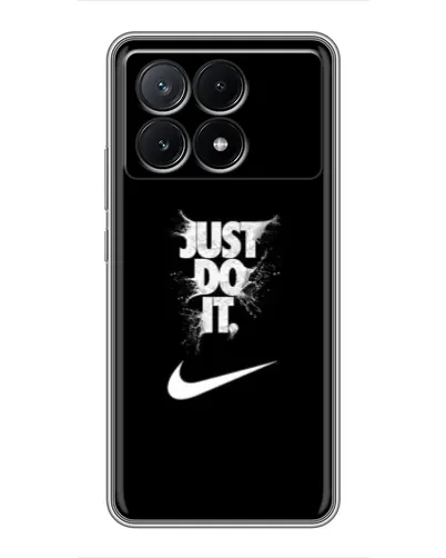 Чехол для Xiaomi POCO X6 Pro (5G) с картинкой «Текстовый принт Nike»