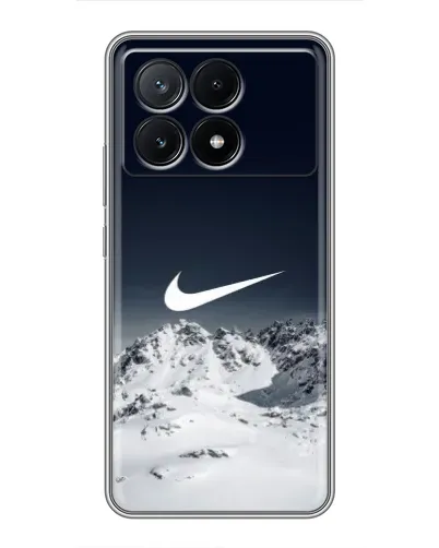 Чехол для Xiaomi POCO X6 Pro (5G) с картинкой «Nike — зимние горы»