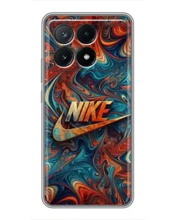 Чехол для Xiaomi POCO X6 Pro (5G) с картинкой «Nike в абстракции»