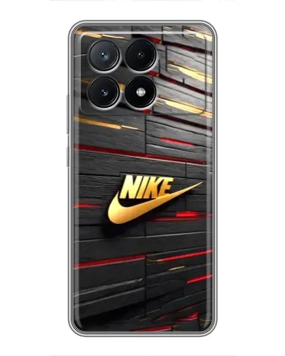 Чехол для Xiaomi POCO X6 Pro (5G) с картинкой «Золотой Nike на металле»