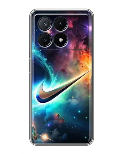 Чехол для Xiaomi POCO X6 Pro (5G) с картинкой «Космический Nike Swoosh»