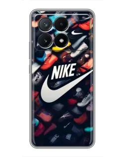 Чехол для Xiaomi POCO X6 Pro (5G) с картинкой «Коллекция кроссовок Nike»