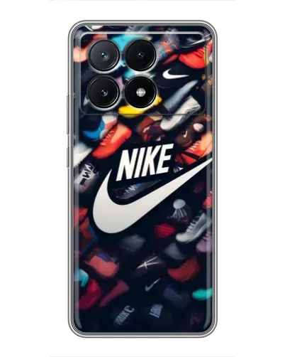 Чехол для Xiaomi POCO X6 Pro (5G) с картинкой «Коллекция кроссовок Nike»