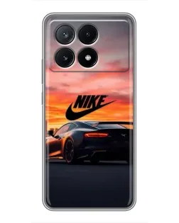 Чехол для Xiaomi POCO X6 Pro (5G) с картинкой «Nike и суперкар»
