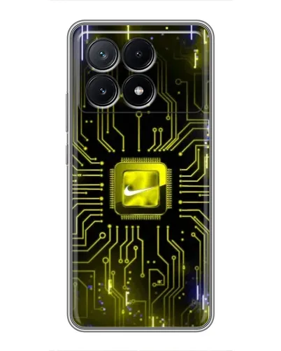 Чехол для Xiaomi POCO X6 Pro (5G) с картинкой «Nike — золотая искра»
