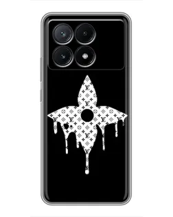 Чехол для Xiaomi POCO X6 Pro (5G) с картинкой «Цветочная монограмма»