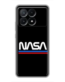 Чохол для Xiaomi POCO X6 Pro (5G) з картинкою «NASA — класика Red Blue» Чохол для Xiaomi POCO X6 Pro (5G) з картинкою «NASA — класика Red Blue»