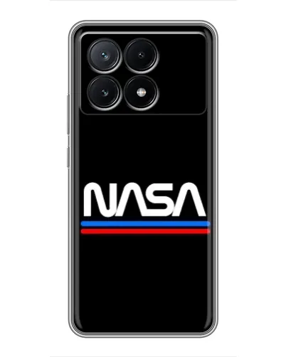 Чехол для Xiaomi POCO X6 Pro (5G) с картинкой «NASA — классика Red Blue» Чехол для Xiaomi POCO X6 Pro (5G) с картинкой «NASA — классика Red Blue»
