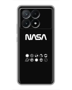 Чехол для Xiaomi POCO X6 Pro (5G) с картинкой «NASA — технический принт»