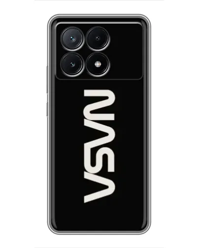 Чехол для Xiaomi POCO X6 Pro (5G) с картинкой «NASA — вертикальный логотип» Чехол для Xiaomi POCO X6 Pro (5G) с картинкой «NASA — вертикальный логотип»