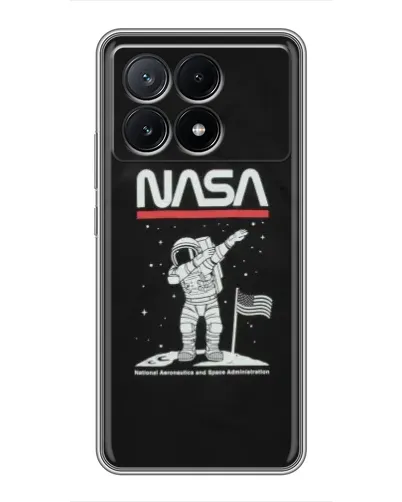 Чехол для Xiaomi POCO X6 Pro (5G) с картинкой «NASA — шагаем по Луне» Чехол для Xiaomi POCO X6 Pro (5G) с картинкой «NASA — шагаем по Луне»