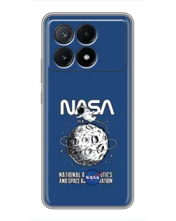 Чехол для Xiaomi POCO X6 Pro (5G) с картинкой «NASA — лунная миссия»