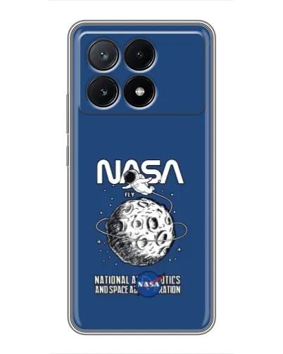 Чехол для Xiaomi POCO X6 Pro (5G) с картинкой «NASA — лунная миссия» Чехол для Xiaomi POCO X6 Pro (5G) с картинкой «NASA — лунная миссия»