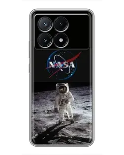 Чехол для Xiaomi POCO X6 Pro (5G) с картинкой «Астронавт на Луне»