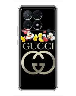 Чехол для Xiaomi POCO X6 Pro (5G) с картинкой «Gucci — герои Disney»