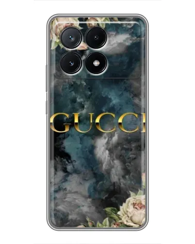 Чехол для Xiaomi POCO X6 Pro (5G) с картинкой «Абстрактные цветы Gucci» Чехол для Xiaomi POCO X6 Pro (5G) с картинкой «Абстрактные цветы Gucci»