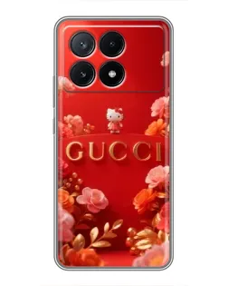 Чехол для Xiaomi POCO X6 Pro (5G) с картинкой «Gucci — золотой сад»