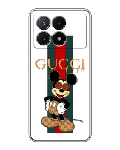 Чехол для Xiaomi POCO X6 Pro (5G) с картинкой «Микки Маус Gucci — полосы» Чехол для Xiaomi POCO X6 Pro (5G) с картинкой «Микки Маус Gucci — полосы»