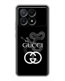 Чехол для Xiaomi POCO X6 Pro (5G) с картинкой «Gucci — серебряная змея»