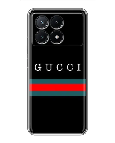 Чехол для Xiaomi POCO X6 Pro (5G) с картинкой «Gucci — красный пояс» Чехол для Xiaomi POCO X6 Pro (5G) с картинкой «Gucci — красный пояс»