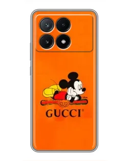 Чохол для Xiaomi POCO X6 Pro (5G) з картинкою «Міккі Маус Gucci — помаранч»