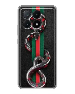 Чохол для Xiaomi POCO X6 Pro (5G) з картинкою «Gucci — змія на смузі»
