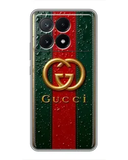 Чохол для Xiaomi POCO X6 Pro (5G) з картинкою «Gucci — фірмова смуга та золото»