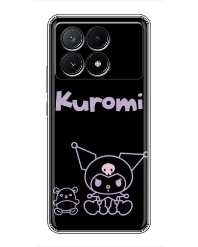 Чехол для Xiaomi POCO X6 Pro (5G) с картинкой «Kuromi — черный минимализм»