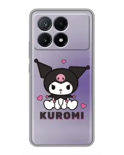 Чехол для Xiaomi POCO X6 Pro (5G) с картинкой «Kuromi — фиолетовый арт»
