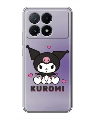 Чехол для Xiaomi POCO X6 Pro (5G) с картинкой «Kuromi — фиолетовый арт»