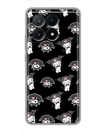 Чехол для Xiaomi POCO X6 Pro (5G) с картинкой «Черный паттерн Kuromi»