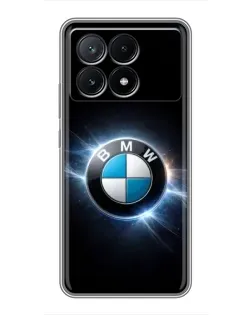 Чехол для Xiaomi POCO X6 Pro (5G) с картинкой «BMW — неоновое сияние»