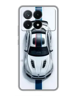 Чехол для Xiaomi POCO X6 Pro (5G) с картинкой «Вид сверху — BMW M»