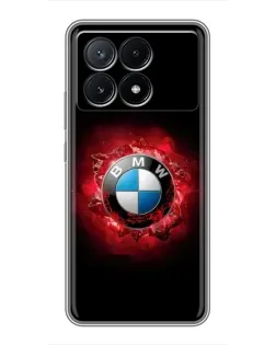 Чехол для Xiaomi POCO X6 Pro (5G) с картинкой «Логотип BMW — вспышка»