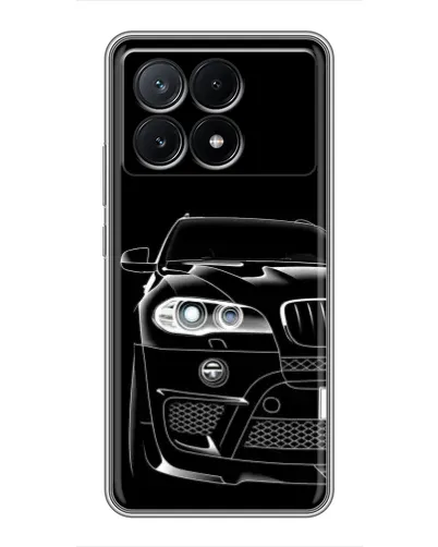 Чехол для Xiaomi POCO X6 Pro (5G) с картинкой «Темный силуэт BMW»