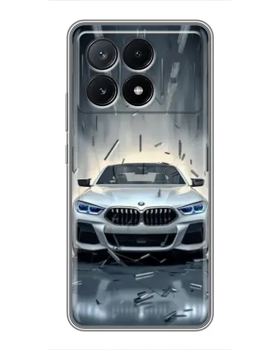 Чехол для Xiaomi POCO X6 Pro (5G) с картинкой «BMW в свете фар»