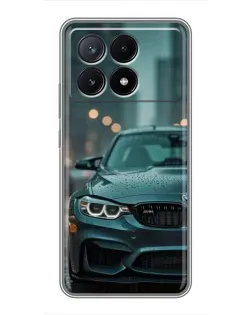 Чехол для Xiaomi POCO X6 Pro (5G) с картинкой «BMW в огнях города»