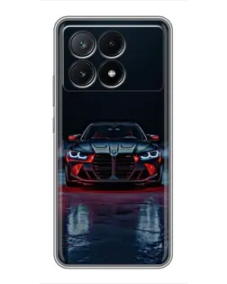 Чехол для Xiaomi POCO X6 Pro (5G) с картинкой «BMW на мокрой дороге»