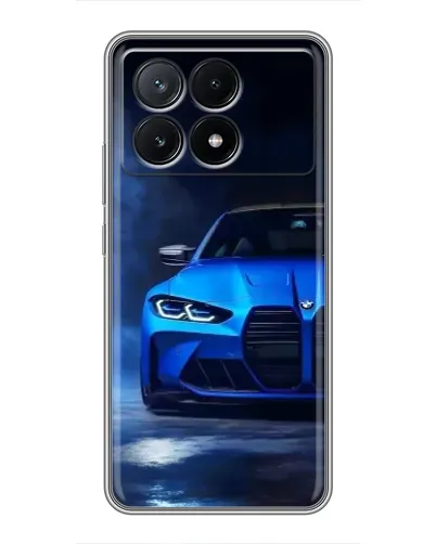 Чехол для Xiaomi POCO X6 Pro (5G) с картинкой «Голубая BMW M4»