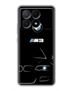 Чехол для Xiaomi POCO X6 Pro (5G) с картинкой «Минималистичный принт BMW M3»
