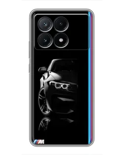 Чехол для Xiaomi POCO X6 Pro (5G) с картинкой «Силуэт BMW в темноте»