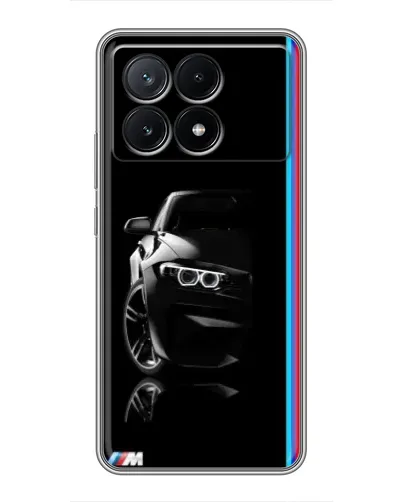 Чехол для Xiaomi POCO X6 Pro (5G) с картинкой «Силуэт BMW в темноте»