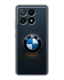 Чехол для Xiaomi POCO X6 Pro (5G) с картинкой «Логотип BMW — минимализм»
