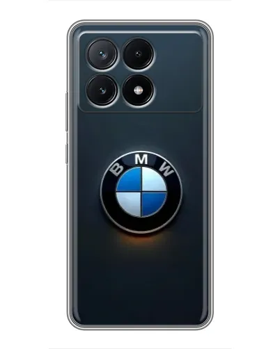 Чехол для Xiaomi POCO X6 Pro (5G) с картинкой «Логотип BMW — минимализм»