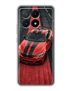 Чехол для Xiaomi POCO X6 Pro (5G) с картинкой «BMW на красной дорожке»